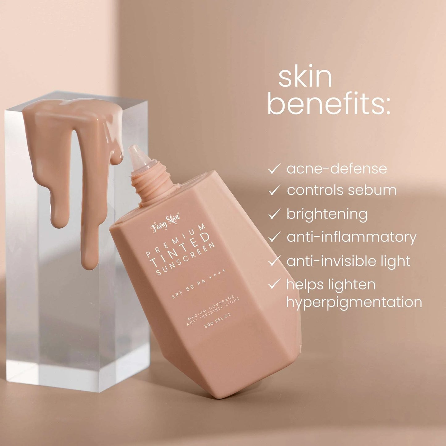 Fairy skin tinted suncream